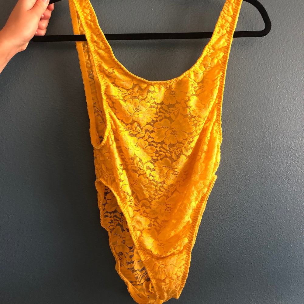 Yellow HAH Bodysuit Worn Once